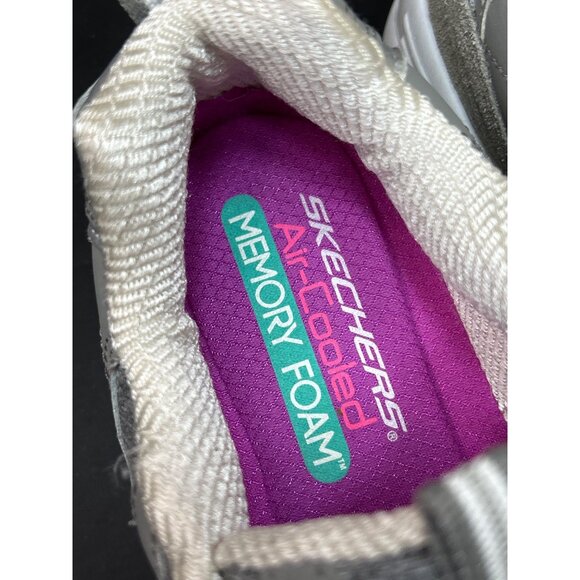 Skechers Womens DLites Gray Sneakers Size 8 Memory Foam Air-Cooled - Picture 5 of 10